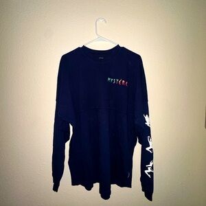cirque du soleil mystère long sleeve t-shirt - size medium - dark blue